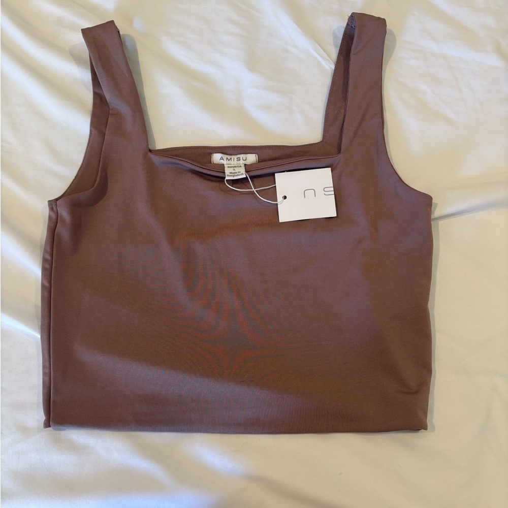 Amisu Mauve Sleeveless Top